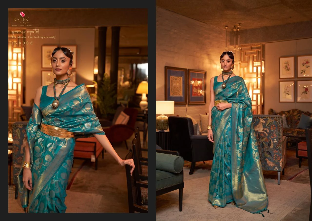 Rajtex 258000 Series Handloom Weaving Wholesale Fancy Sarees Catalog — Wholesale Sarees, rajtex wholesale from Surat - Gallery Image 10
